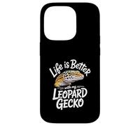 ¡La Vida es Mejor con mi Gecko Leopardo! Amante de los Reptiles Carcasa para iPhone 14 Pro