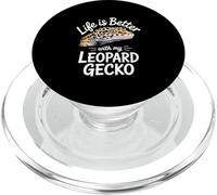 ¡La Vida es Mejor con mi Gecko Leopardo! Amante de los Reptiles PopSockets PopGrip para MagSafe