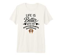 La Vida Es Mejor con Mi Perro American English Coonhound Camiseta Premium