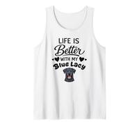 La Vida Es Mejor con Mi Perro Blue Lacy Camiseta sin Mangas