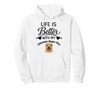 La Vida Es Mejor con Mi Perro Chinese Shar-Pei Sudadera con Capucha
