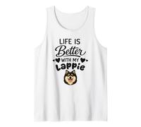 La Vida Es Mejor con Mi Perro de Laponia finlandés Camiseta sin Mangas