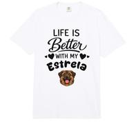 La Vida Es Mejor con Mi Perro de montaña de la Estrella Comfort Colors Adult Heavyweight T-Shirt