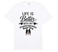 La Vida Es Mejor con Mi Perro de Oso de Carelia Comfort Colors Adult Heavyweight T-Shirt