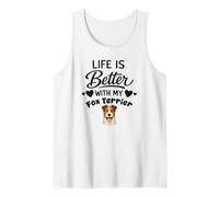 La Vida Es Mejor con Mi Perro Fox Terrier Camiseta sin Mangas