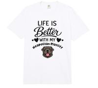 La Vida Es Mejor con Mi Perro Neapolitan Mastiff Comfort Colors Adult Heavyweight T-Shirt