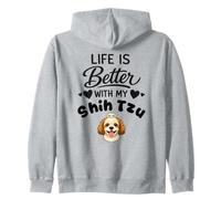 La Vida Es Mejor con Mi Perro Shih Tzu Sudadera con Capucha