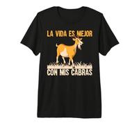 La Vida Es Mejor con Mis Cabras Humor Granjero Animal Regalo Camiseta Premium