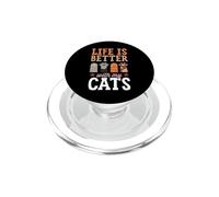 La Vida es Mejor con mis Gatos PopSockets PopGrip para MagSafe