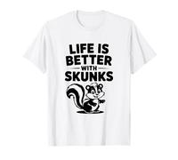 La Vida es Mejor con mofetas Divertido Amante de los Animales Camiseta