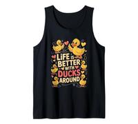 La Vida es Mejor con Patos Alrededor de Lindos Amantes de los Patos Camiseta sin Mangas