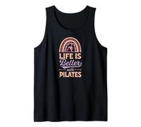 La Vida es Mejor con Pilates Bohemian Rainbow Trendy Boho Camiseta sin Mangas