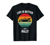 La vida es mejor con Rally Vintage Car Racing Camiseta