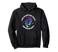 La Vida es Mejor con reflexología reflexología Sudadera con Capucha