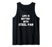 La Vida es Mejor con Steel Pan Steelpan Lovers Trinidad Camiseta sin Mangas