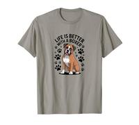 La Vida es Mejor con un Boxeador y Lindo Perro Camiseta