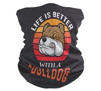 La Vida Es Mejor con Un Bulldog Polainas De Cuello 26X30Cm Elástico Cuello Pañuelo Lavable Bandana para Yoga Correr Motocicleta