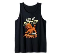 La vida es mejor con un caniche amante de los perros caniche Camiseta sin Mangas