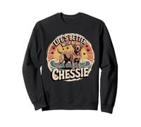 La Vida es Mejor con un Chessie Retro Chesapeake Bay Retriever Sudadera