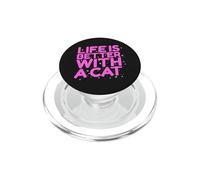 La Vida es Mejor con un Gato - Cute Cat Mom PopSockets PopGrip para MagSafe