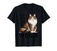 La Vida es Mejor con un Gato del Bosque Noruego Wegie Camiseta