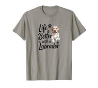 La Vida es Mejor con un Labrador, Yellow Lab Retriever Camiseta