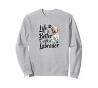 La Vida es Mejor con un Labrador, Yellow Lab Retriever Sudadera