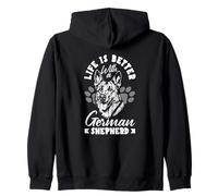 La Vida Es Mejor con Un Pastor Alemán Sudadera con Capucha