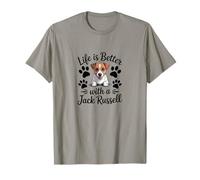 La Vida es Mejor con un Perro Jack Russel, Terrier Camiseta