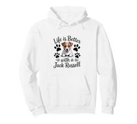 La Vida es Mejor con un Perro Jack Russel, Terrier Sudadera con Capucha