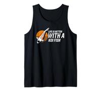 La Vida es Mejor con un pez koi Relajante Camiseta sin Mangas