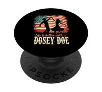 La Vida es Mejor con una Danza Cuadrada de Dosey Doe PopSockets PopGrip Adhesivo