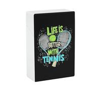 La vida es mejor con una pitillera portátil de tenis. Estuche para cigarrillos de tamaño normal.