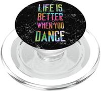 La Vida es Mejor Cuando bailas Bailarina Divertida PopSockets PopGrip para MagSafe