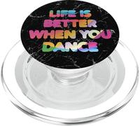 La Vida es Mejor Cuando bailas Bailarina Divertida PopSockets PopGrip para MagSafe