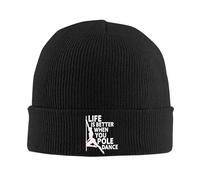 La Vida es Mejor Cuando bailas en Barra Fitness bailas en Barra Gorra de Punto cálida Gorra de Punto de Invierno Gorra de puntilla Skullies Gorros para Unisex