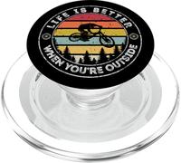 La Vida es Mejor Cuando estás Fuera de la Bicicleta de montaña PopSockets PopGrip para MagSafe