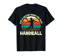 La vida es mejor cuando juegas balonmano retro vintage Camiseta