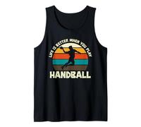 La vida es mejor cuando juegas balonmano retro vintage Camiseta sin Mangas