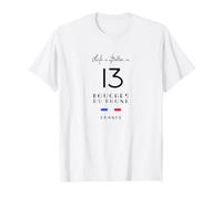 La Vida es Mejor en BOUCHES-DU-RHÔNE Número 13 Francia Negro Camiseta