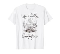 La vida es mejor en el campamento para campamentos de Camiseta