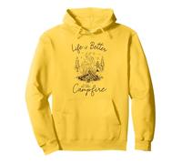 La vida es mejor en el campamento para campamentos de Sudadera con Capucha