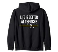 La Vida es Mejor en el diseño de Lanzador de Dardos Oche Sudadera con Capucha