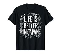 La Vida es Mejor en Japón Cultura Japonesa Viaje Cita Camiseta
