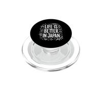 La Vida es Mejor en Japón Cultura Japonesa Viaje Cita PopSockets PopGrip para MagSafe