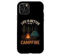 La vida es mejor en la fogata Camping Camper Camp Funny Carcasa para iPhone 11 Pro
