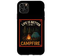 La vida es mejor en la fogata Camping Camper Camp Funny Carcasa para iPhone 11 Pro Max