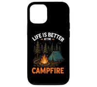 La vida es mejor en la fogata Camping Camper Camp Funny Carcasa para iPhone 12/12 Pro