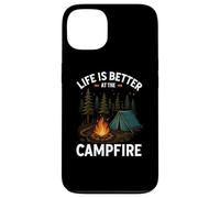 La vida es mejor en la fogata Camping Camper Camp Funny Carcasa para iPhone 13