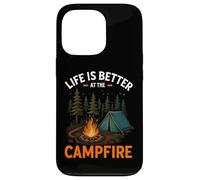 La vida es mejor en la fogata Camping Camper Camp Funny Carcasa para iPhone 13 Pro